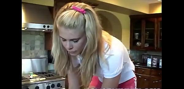 teenage blonde maid Little Summer